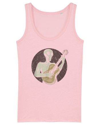 Vintage Style Alien For Guitar Players Cotton Pink