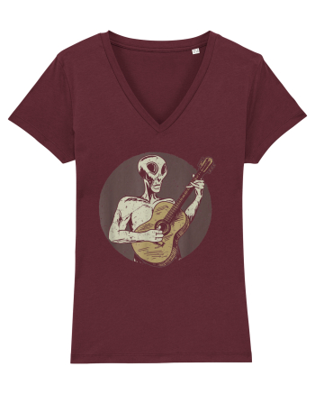 Vintage Style Alien For Guitar Players Burgundy