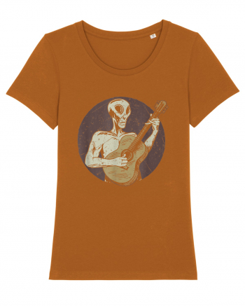 Vintage Style Alien For Guitar Players Roasted Orange