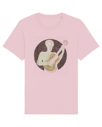 Vintage Style Alien For Guitar Players Cotton Pink