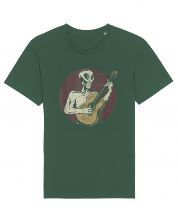 Vintage Style Alien For Guitar Players Bottle Green