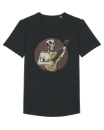 Vintage Style Alien For Guitar Players Tricou mânecă scurtă guler larg Bărbat Skater