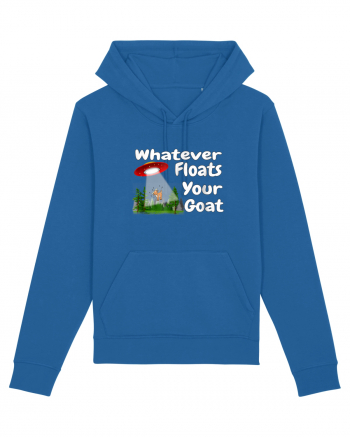 Whatever Floats Your Goat UFO Spaceship Alien Abduction Royal Blue