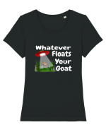Whatever Floats Your Goat UFO Spaceship Alien Abduction Tricou mânecă scurtă guler larg fitted Damă Expresser
