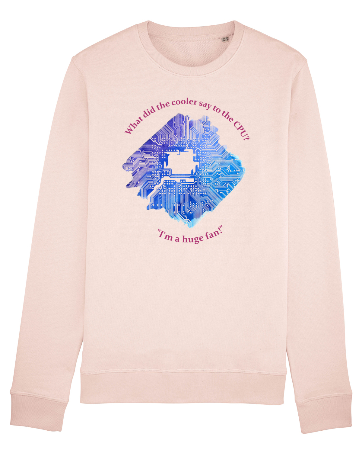 Bluză mânecă lungă Unisex Rise Candy Pink
