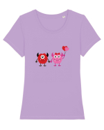 Valentine`s Monsters Tricou mânecă scurtă guler larg fitted Damă Expresser