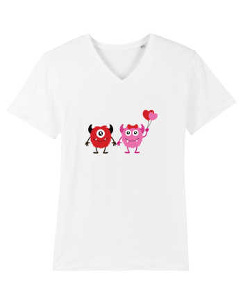 Valentine`s Monsters White