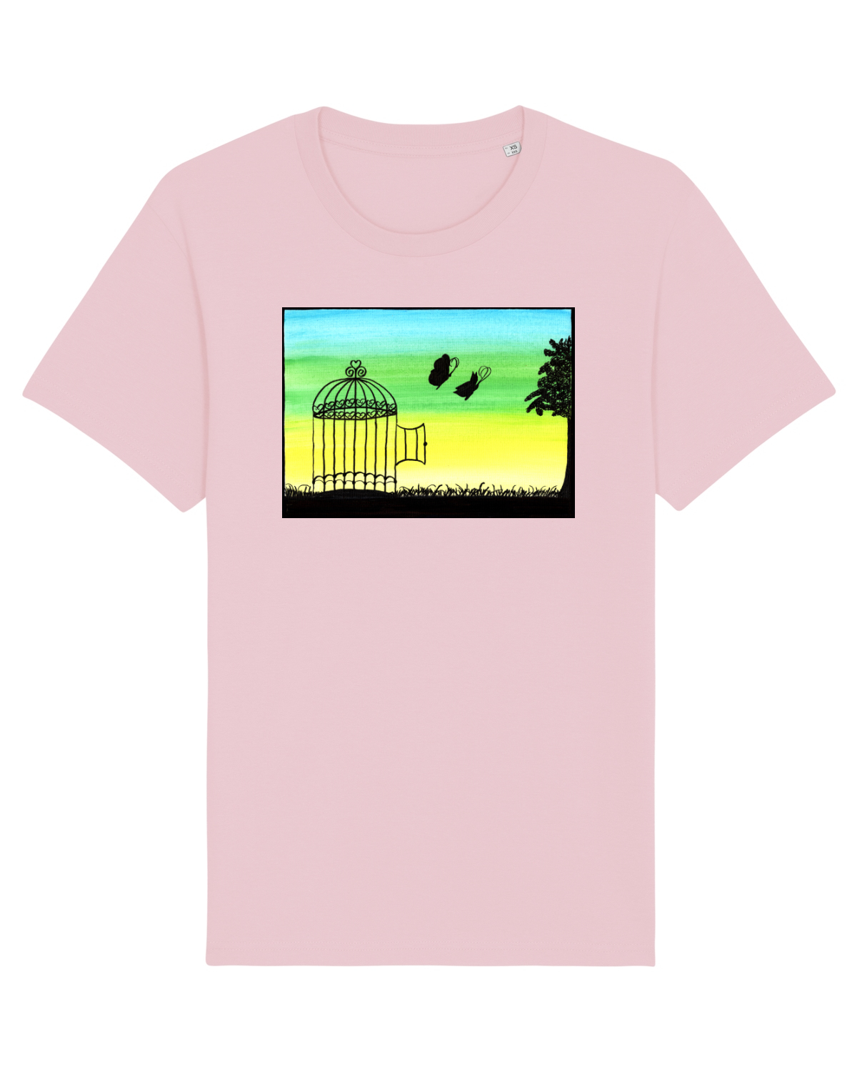 Tricou mânecă scurtă Unisex Rocker Cotton Pink