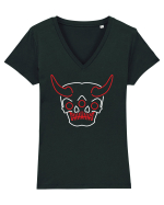 Devil skull Tricou mânecă scurtă guler V Damă Evoker