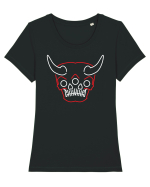 Devil skull Tricou mânecă scurtă guler larg fitted Damă Expresser
