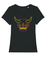 Devil skull Tricou mânecă scurtă guler larg fitted Damă Expresser