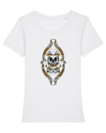 Skull frame Tricou mânecă scurtă guler larg fitted Damă Expresser