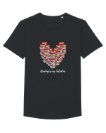 Cititul este dragostea mea de Ziua Indragostitilor Tricou mânecă scurtă guler larg Bărbat Skater