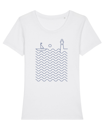 Port pe Mare - Peisaj Din Linii White