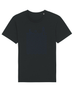 Port pe Mare - Peisaj Din Linii Tricou mânecă scurtă Unisex Rocker