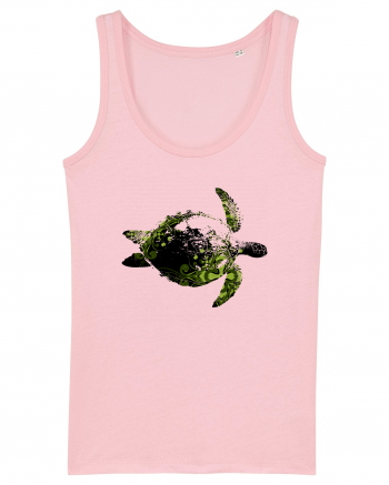 Green Turtle Cotton Pink