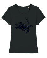 Electric turtle Tricou mânecă scurtă guler larg fitted Damă Expresser