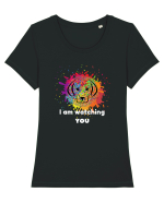 Cainele Colorat Te Urmareste Tricou mânecă scurtă guler larg fitted Damă Expresser