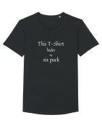 Acest tricou imi acopera pachetul de sase muschi Tricou mânecă scurtă guler larg Bărbat Skater