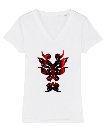Dragon în Stil Tribal White