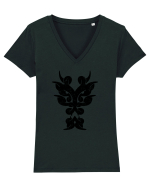 Dragon în Stil Tribal Tricou mânecă scurtă guler V Damă Evoker