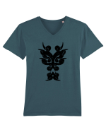 Dragon în Stil Tribal Tricou mânecă scurtă guler V Bărbat Presenter