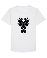 Dragon în Stil Tribal Tricou mânecă scurtă guler larg Bărbat Skater