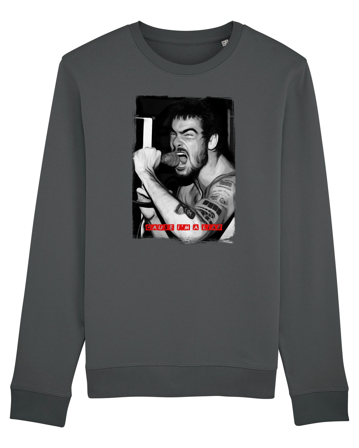 Bluză mânecă lungă Unisex Rise Anthracite