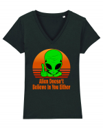 Alien Doesn't Believe in You Either Tricou mânecă scurtă guler V Damă Evoker