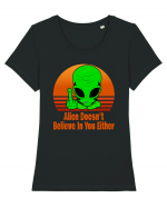 Alien Doesn't Believe in You Either Tricou mânecă scurtă guler larg fitted Damă Expresser