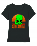 Aliens Are Real Tricou mânecă scurtă guler larg fitted Damă Expresser