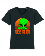 Aliens Are Real Tricou mânecă scurtă guler V Bărbat Presenter
