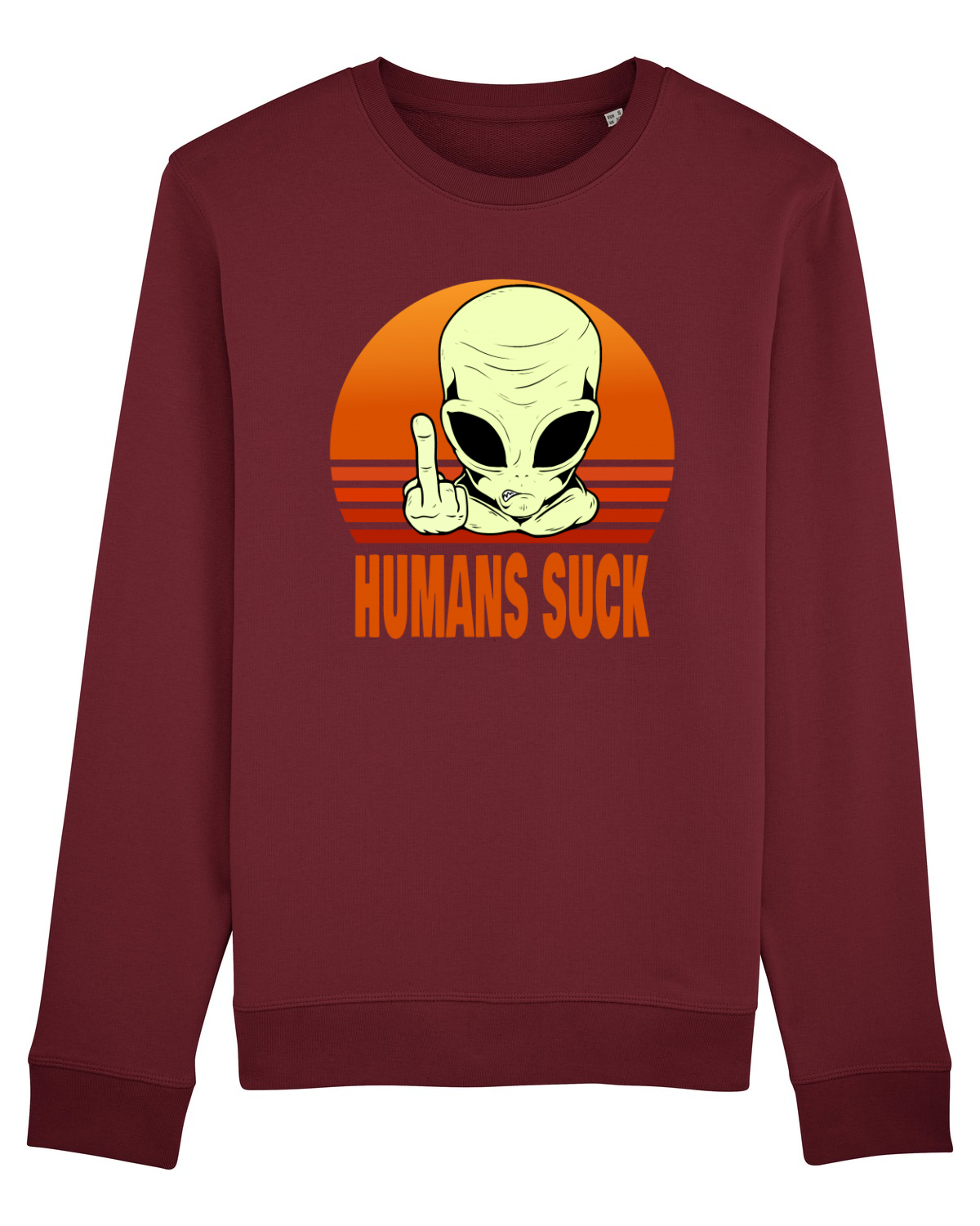 Bluză mânecă lungă Unisex Rise Burgundy