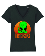 I Hate People Tricou mânecă scurtă guler V Damă Evoker