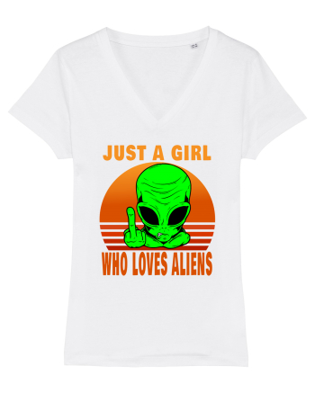 Just A Girl Who Loves Aliens White
