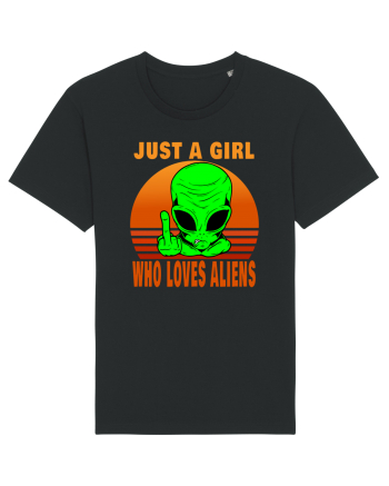 Just A Girl Who Loves Aliens Black