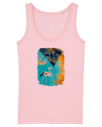 Atmosferă Tropicală cu Flamingo roz Cotton Pink