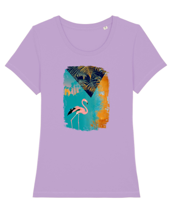 Atmosferă Tropicală cu Flamingo roz Lavender Dawn