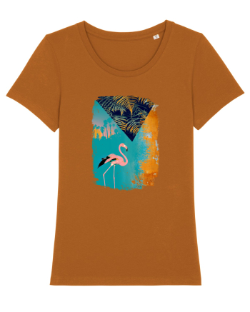 Atmosferă Tropicală cu Flamingo roz Roasted Orange
