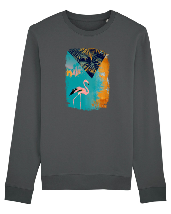 Atmosferă Tropicală cu Flamingo roz Anthracite