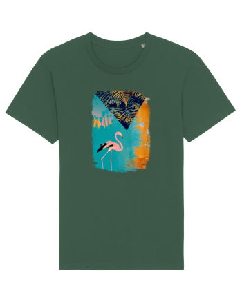 Atmosferă Tropicală cu Flamingo roz Bottle Green