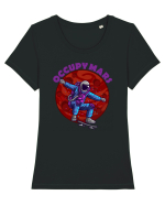 Astronaut Skater Occupy Mars Tricou mânecă scurtă guler larg fitted Damă Expresser