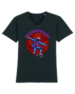 Astronaut Skater Occupy Mars Tricou mânecă scurtă guler V Bărbat Presenter