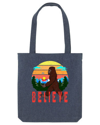 Believe Bigfoot Retro Midnight Blue
