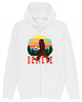 Believe Bigfoot Retro White