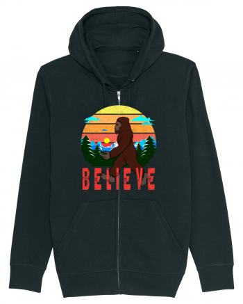 Believe Bigfoot Retro Black