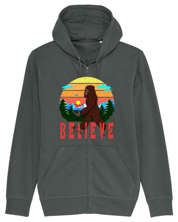 Believe Bigfoot Retro Anthracite