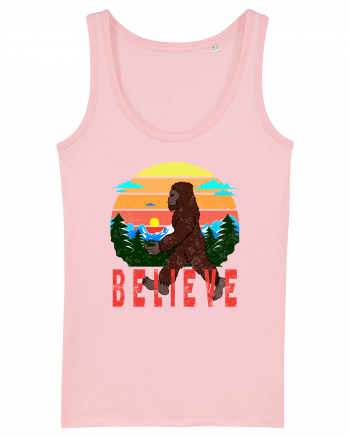 Believe Bigfoot Retro Cotton Pink