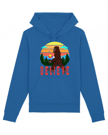 Believe Bigfoot Retro Royal Blue