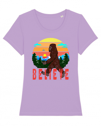 Believe Bigfoot Retro Lavender Dawn